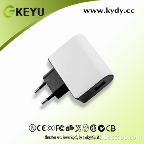 Manufacturer KEYU 10W series 5v 2a Mini usb travel power adapter